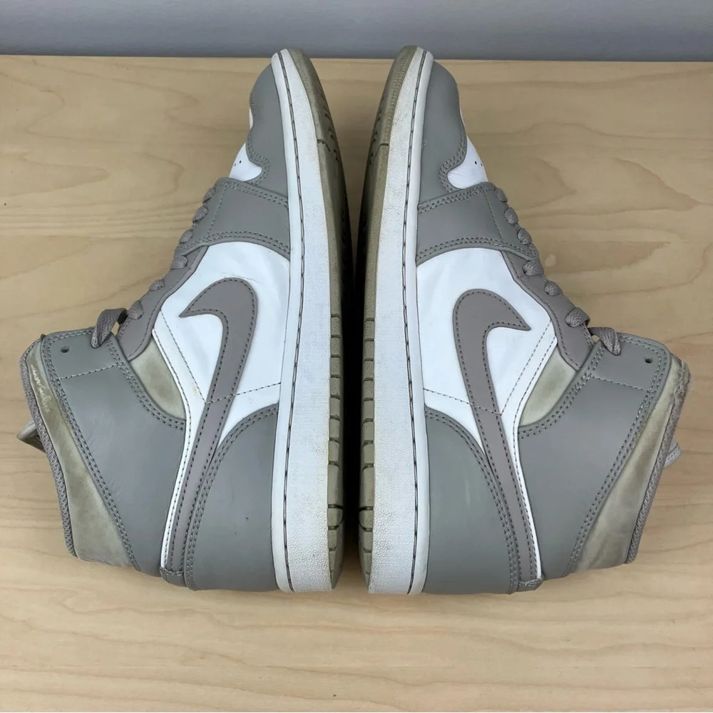 Nike Air Jordan Retro 1 Mid Men’s Size 8.0 College Gray Basketball Shoes Beaters - Picture 6 of 15
